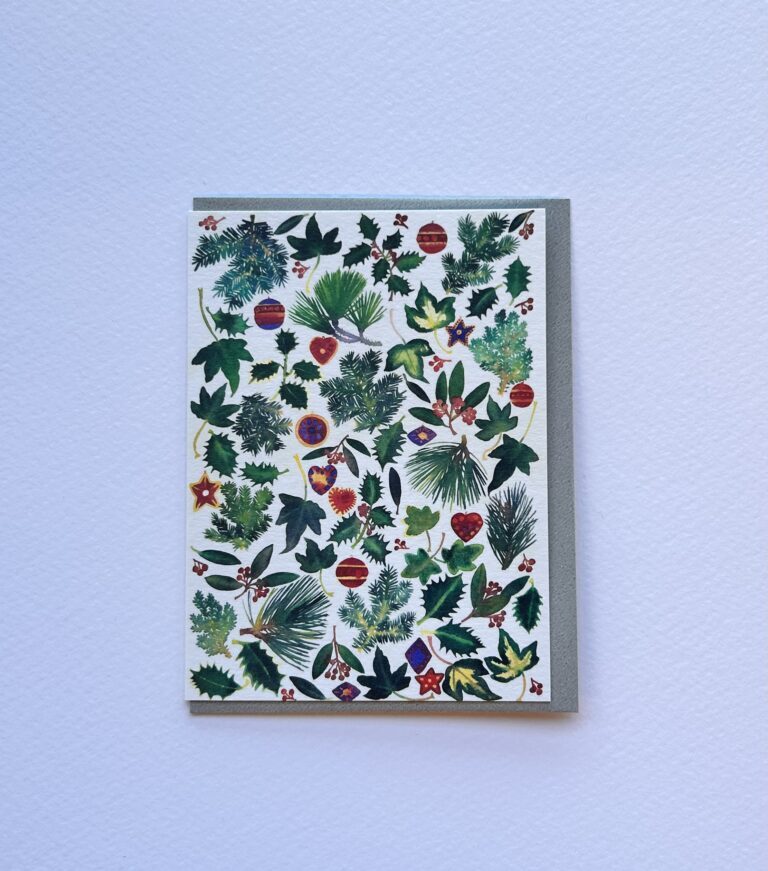 Winter Greenery Pocket Print Small Card