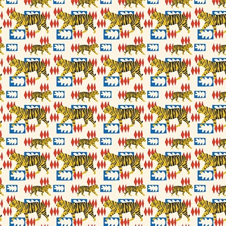 Hello Tiger Gift Wrap Sheet