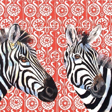 Zebras on Blockprint