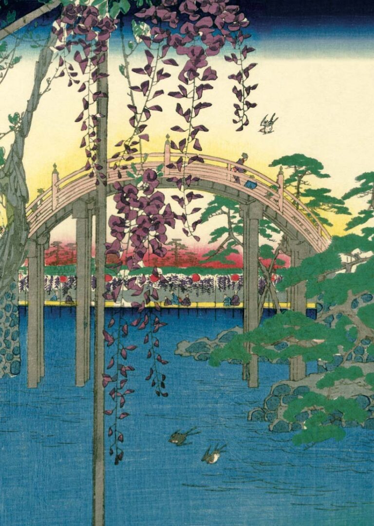 Inside Kameido Tenjin Shrine (Kameido Tenjin keidai) (detail)