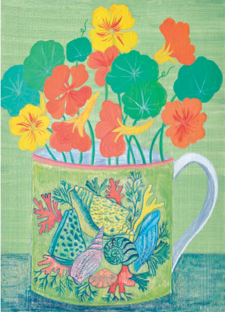 Nasturtium Shell Mug