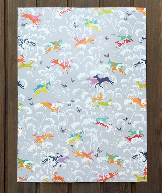 Rosie's Bright Deer Gift Wrap Sheet