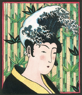 Mrs Hokusai's Hairdo