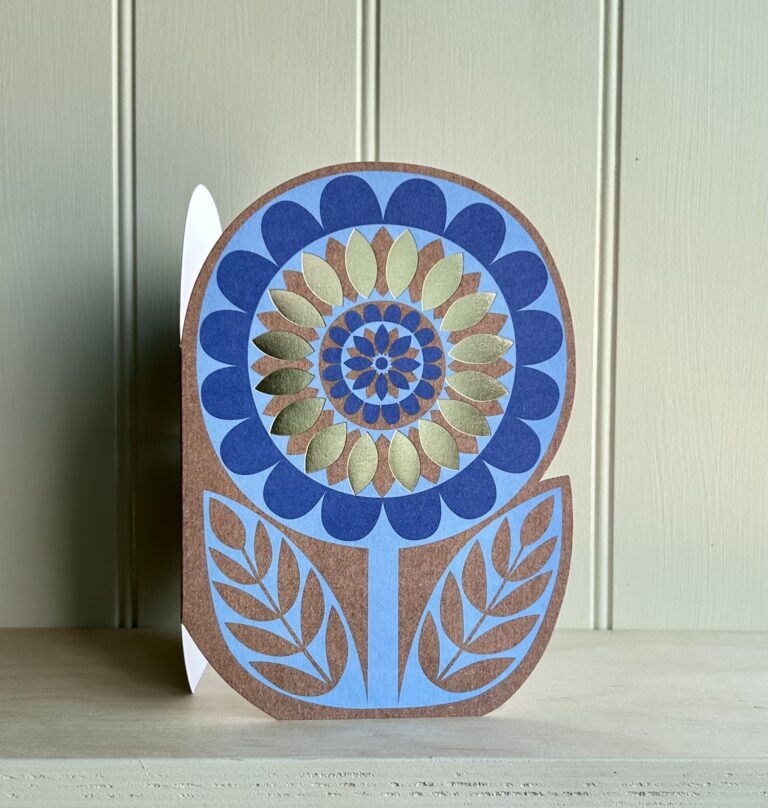 Flower - Blue & Gold