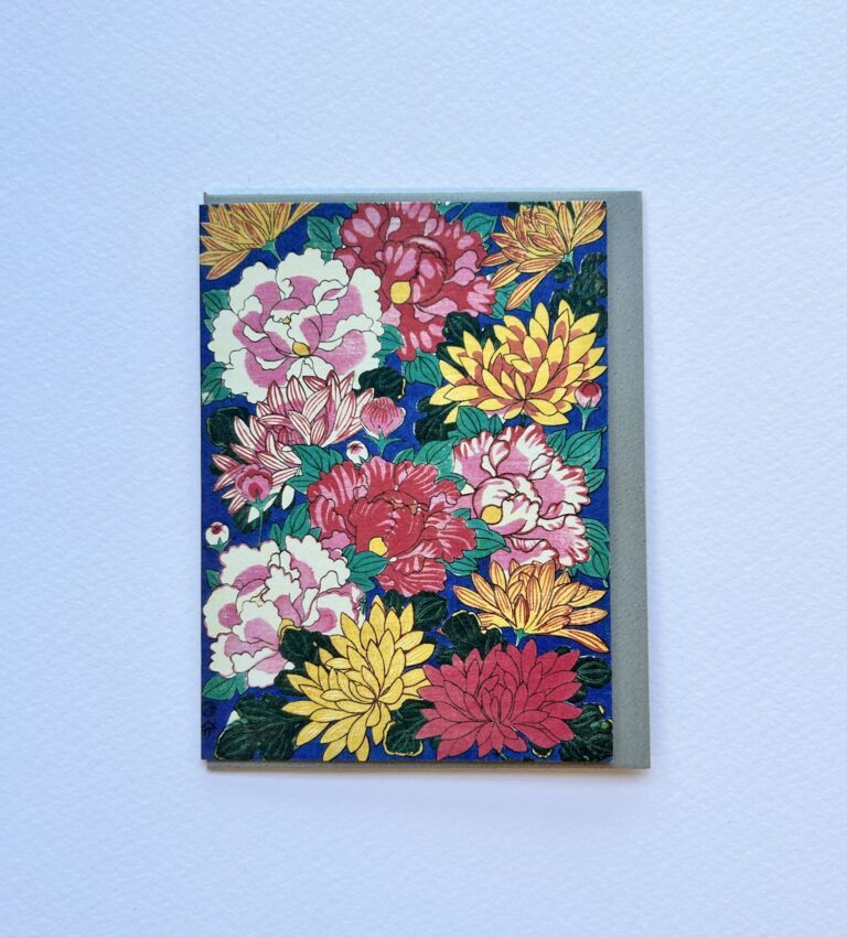 Peonies & Chrysanthemums Pocket Print Small Card