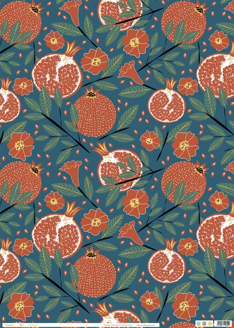 Pomegranates Gift Wrap Sheet