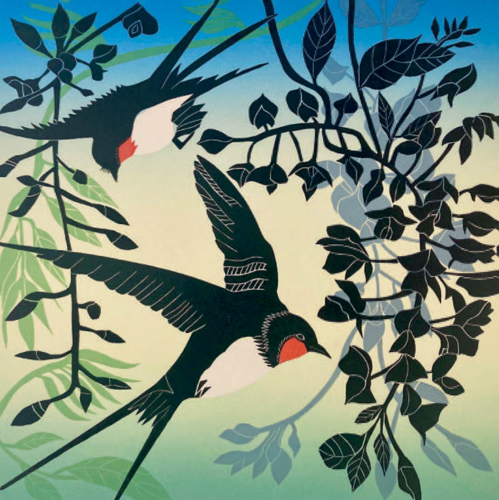 Swallows and Wisteria 1 Swallows and Wisteria Swallows and Wisteria