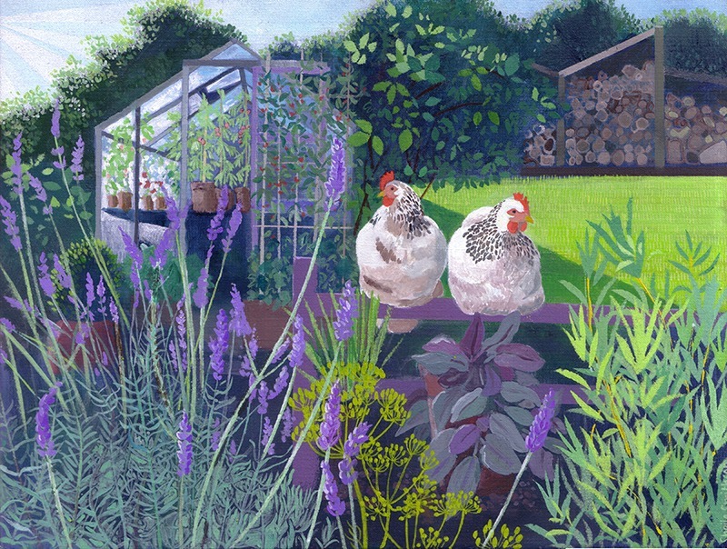Hens on a Summer Morning 1 Hens on a Summer Morning Hens on a Summer Morning