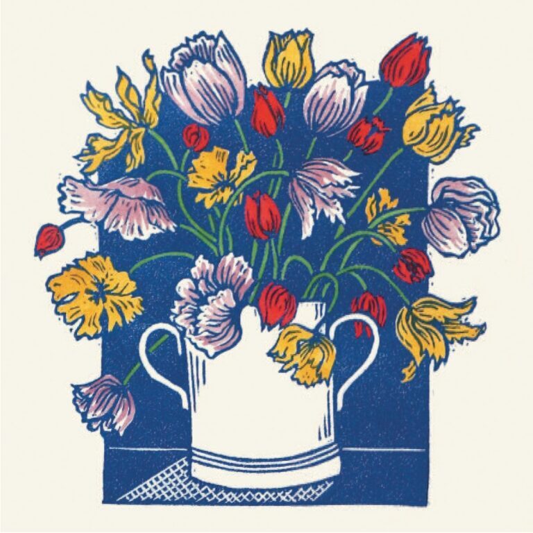 Transferware Tulips