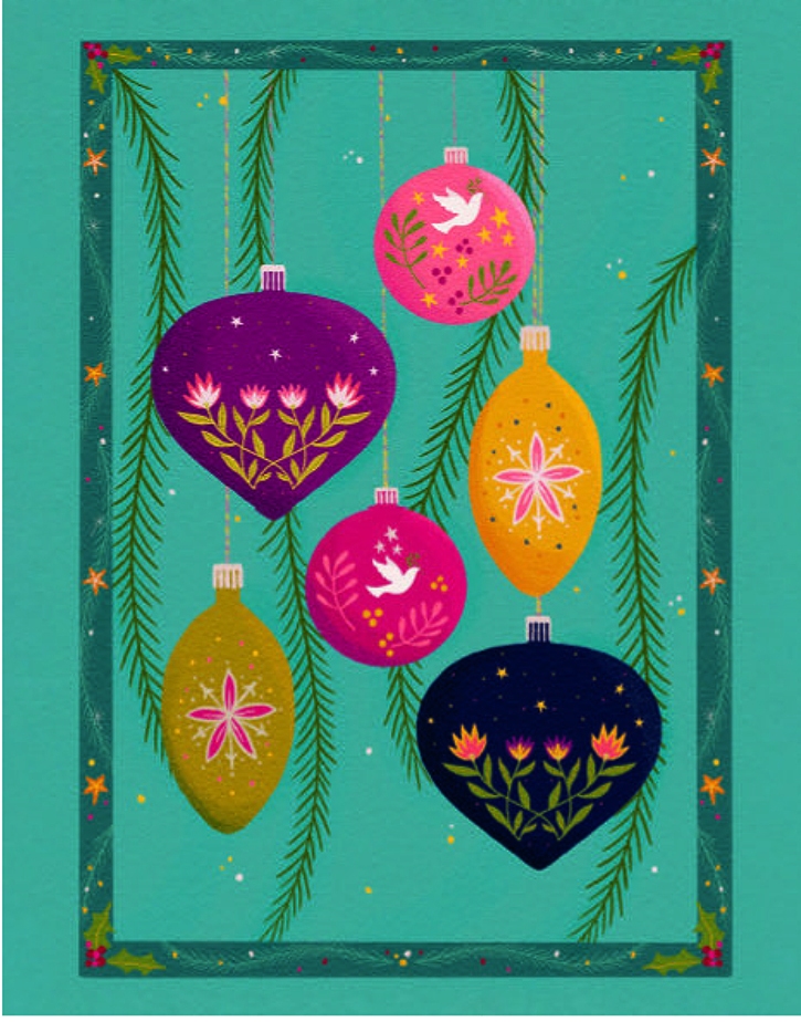 AGBI CHRISTMAS CARD PACK - Baubles