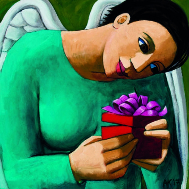 AGBI CHRISTMAS CARD PACK - Angel with Gift
