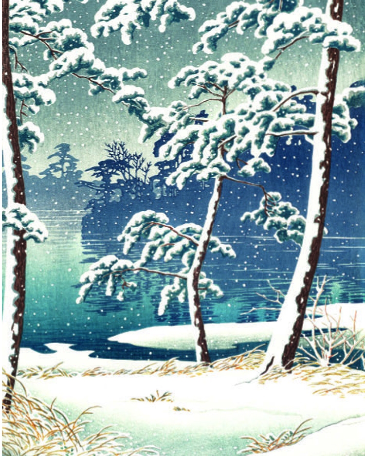 AGBI CHRISTMAS CARD PACK - Senzoku Pond (Senzoku-ike) (detail)